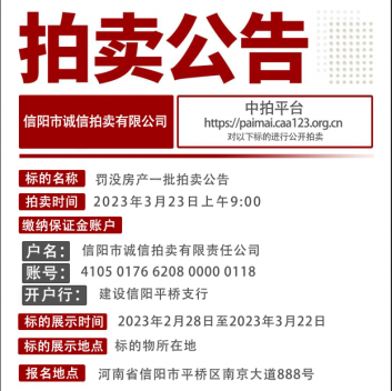 罰沒房產拍賣公告